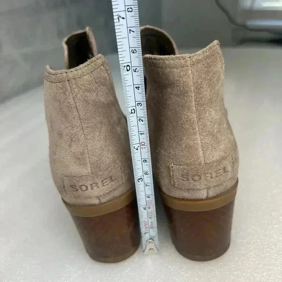 Sorel Women's Cate Cut Out Bootie Waterproof Ankle Boot Ash Brown Sz 8 - Picture 4 of 11